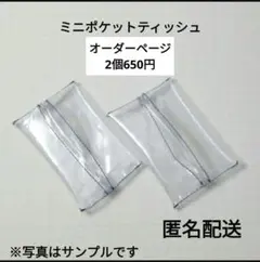 オーダー専用ページ　ビニール　ミニティッシュカバー　ケース　透明　クリア