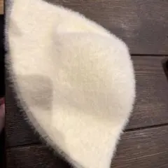 ホワイト バケットハット ファー