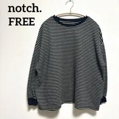 notch. ノッチ ボーダービッグプルオーバー フリーサイズ オーバーサイズ