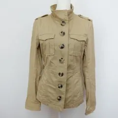 H&M ミリタリージャケット サファリジャケット ベージュ 38 M ストレッチのサムネイル
