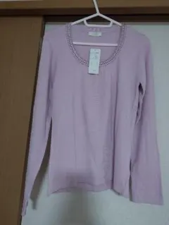 新品未使用　フロムラブスリー　薄紫 クルーネックニット 長袖