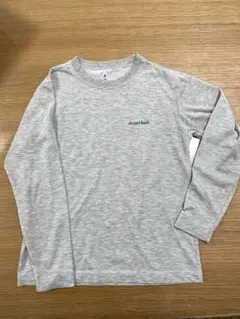 モンベル　140 長袖Tシャツ　品番　1114522 ライトグレー