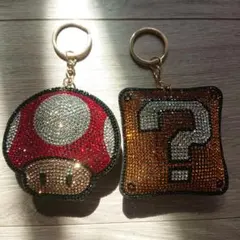 スーパーマリオ ラインストーンキーリング