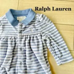 【Ralph Lauren ストライプロンパース 3M】