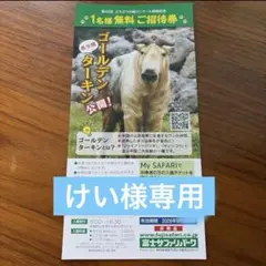 富士サファリパーク 1名様無料ご招待券　※複数枚購入可能！のサムネイル