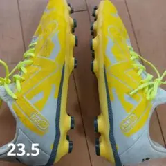 Puma サッカーシューズ 23.5cm イエロー/グレー