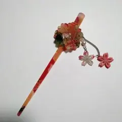 花飾り付きかんざし