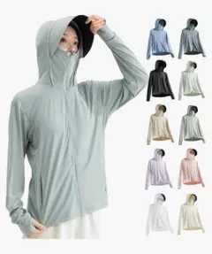 【グリーン色.2XLサイズ】ラッシュガード UVカットパーカー 長袖 フード付