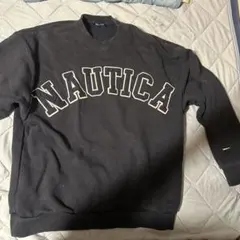 NAUTICA スウェット ブラック 刺繍ロゴ