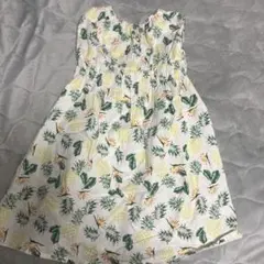 パイナップル柄ノースリーブワンピース 120cm BREEZE