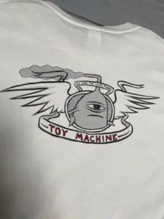 TOY MACHINE 長袖カットソー ロンTホワイト　古着
