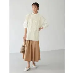 CRAFT STANDARD BOUTIQUE ケーブルニットベスト アイボリー