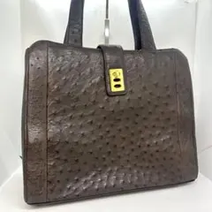 美品⭐️オーストリッチレザー バッグ 2way ゴールド金具 vintage