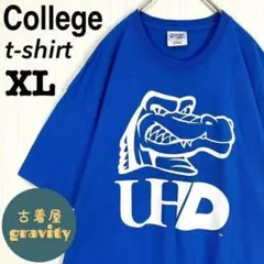 【人気アイテム】US古着☆tシャツ カレッジロゴ　チームロゴ　ワニ　ブルーのサムネイル