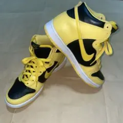NIKE DUNK HIGH ブラック イエロー スニーカー