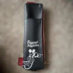 ミッキーマウス　バンド付きペンケース　ブラック　ディズニー