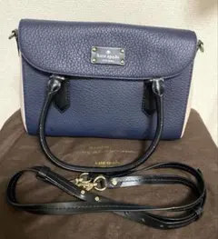 kate spade(ケイトスペード)2way ハンドバッグ ネイビー 本革
