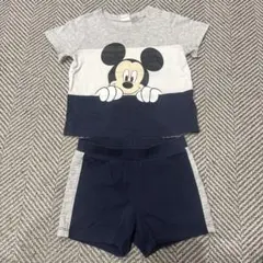 80cm H&M ミッキー 半袖 トップス 半ズボン セットアップ ディズニー