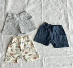 西松屋　バースデイ　ハーフパンツ3枚セット　80㎝　半ズボン　保育園　幼稚園