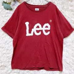 【Lee】ロゴTシャツ 赤(M)半袖 カットソー ビッグロゴ コットン おしゃれ