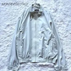 モンテヴィゾ　吸水速乾ブルゾン　ナイロンジャケット　M ライトグレー　メッシュ