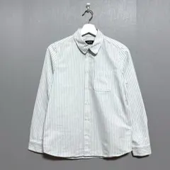 《A.P.C.》 アーペーセー (36) 水色×白 ストライプシャツ 長袖シャツ