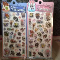 ズートピア　ぷっくりドロップ3Dステッカー　2枚セット【海外正規品】