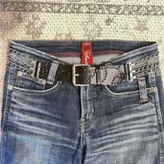 ICBレザーベルト ブラック　チェーンベルト xs 58-68cm