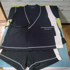 COMME CA DU MODE　黒 甚平 ポケット付き