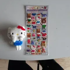 ハローキティ＆ターキー ファミリー シール・ぬいぐるみセット
