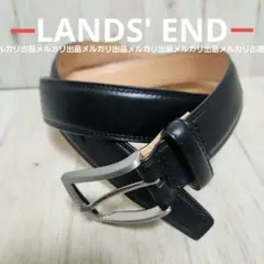 LANDS ‘END ランズエンド　レザー　ベルト ブラック　【未使用・美品】