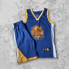 【入手困難】ウォリアーズNBAセットアップ上下バスケゲームウェア コムドット着用のサムネイル