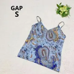 ギャップ ペイズリー柄キャミソール インナー 総柄 水色 S トップス GAPのサムネイル