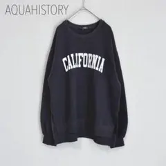 しまむら　AQUAHISTORY ロゴスウェット　トレーナー　L ゆったりサイズ