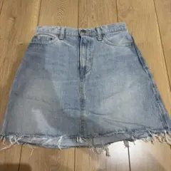 Sly Jeans デニムミニスカート ライトブルー ハイウエスト　切りっぱなし