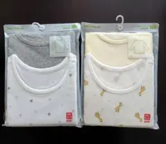UNIQLO ベビー コットンフライスインナーT 2枚組×2 100サイズ