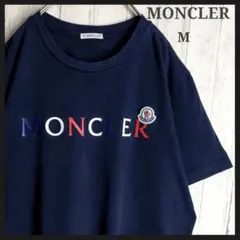 【QR鑑定済】モンクレール 立体ロゴ Tシャツ M 紺 ワッペン付 半袖のサムネイル