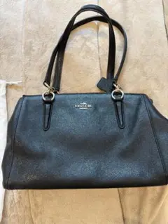 COACH ブラックレザー ハンドバッグ