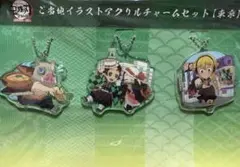 鬼滅の刃　全集中展　ご当地アクリルチャームセット　炭治郎　禰豆子　善逸　伊之助