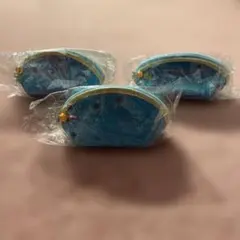 台湾土産　ドーム型小ポーチ 水色3点セット