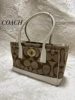 COACH ハンプトンズ ミディアム シグネチャーハンドバッグ F11557