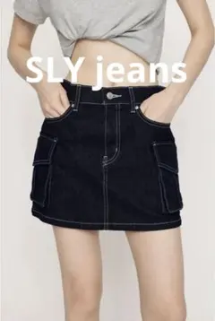 SLY デニムミニスカート インディゴ Mサイズ サイドポケット