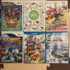 WiiU、Wii ソフト6種 バラ売り可能