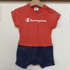 Champion ベビー ロンパース 80cm オレンジ ネイビー