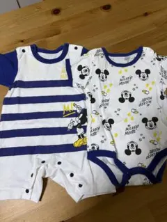 ミッキーマウス ロンパース 2枚セット
