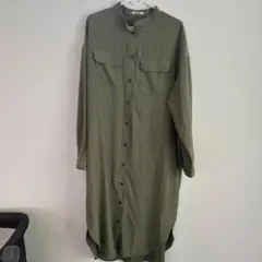 フリーズマート オリーブ色 シャツワンピース(腰紐なし)