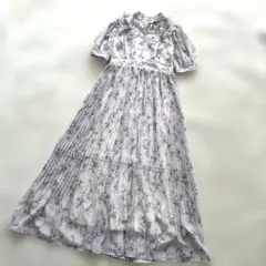 【美品】MERCURYDUOフラワープリーツティアードワンピース 2024SS