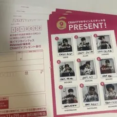 CRAVITY サイン入りチェキ応募券 9枚セット