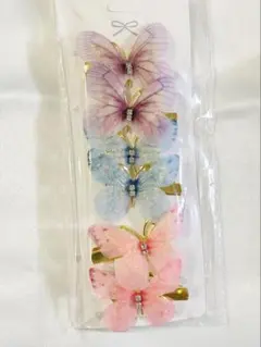 蝶 蝶々 バタフライ ヘアピン クリップ ヘアアクセサリー 6個セット　d