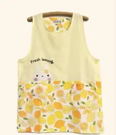 保育士エプロン おてんばママ　レモン柄 ★新年度応援SALE 数量限定価格⭐️